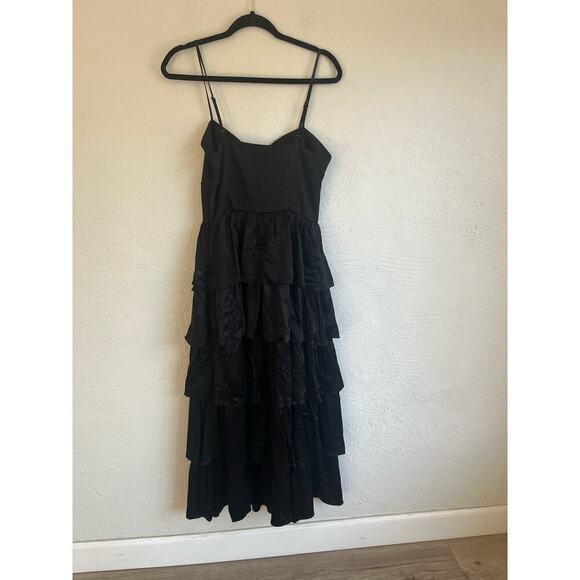 Anthropologie Endless Rose Women's Black Mixed Media Maxi Dress, Size M… - Picture 9 of 9